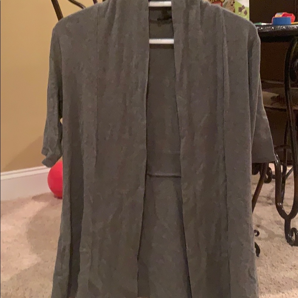 Gray cardigan